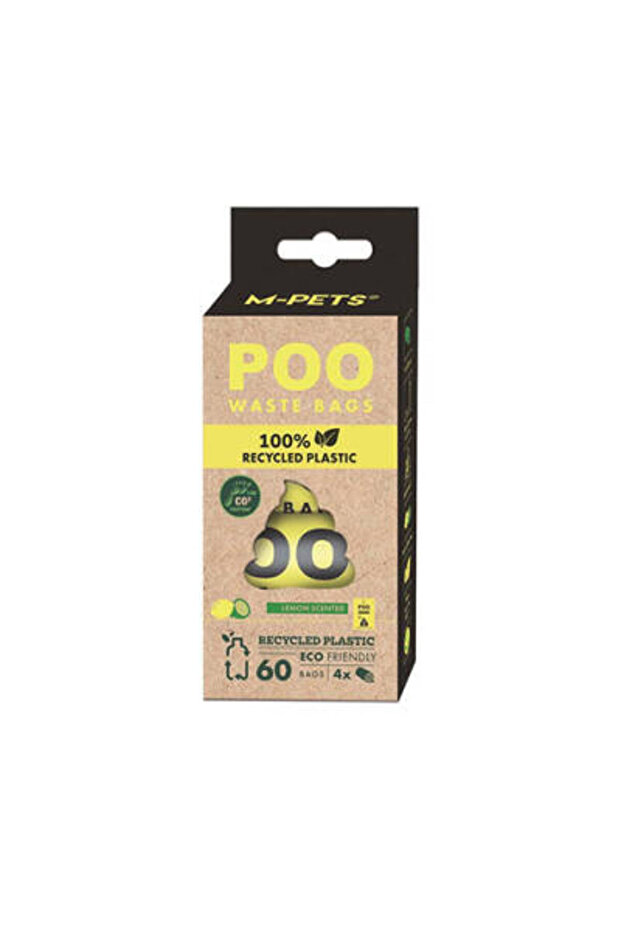 Lemon Scented Dog Poop Collection Bag Made from Recycled Material 4X15 Sheets