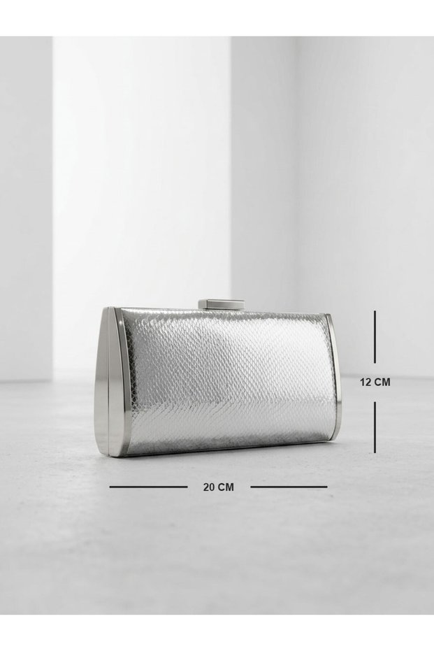500641 Metallic Evening Bag Clutch Model Cased Evening Bag for Women