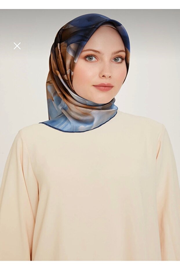 New Season - Ti̇vi̇l Silk Scarf 9244-06 (t)
