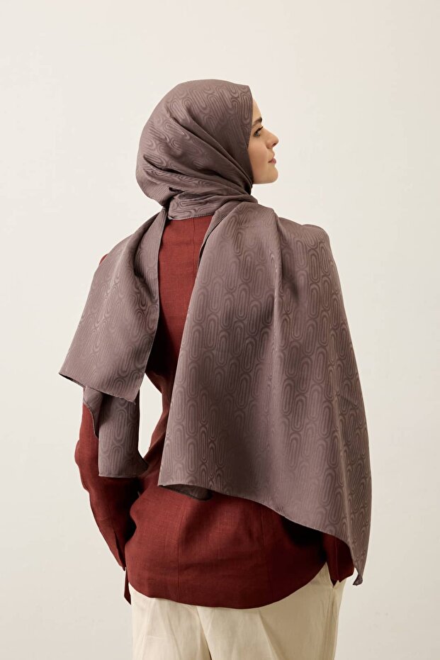 Ritma Pattern Silky Jacquard Shawl - 2