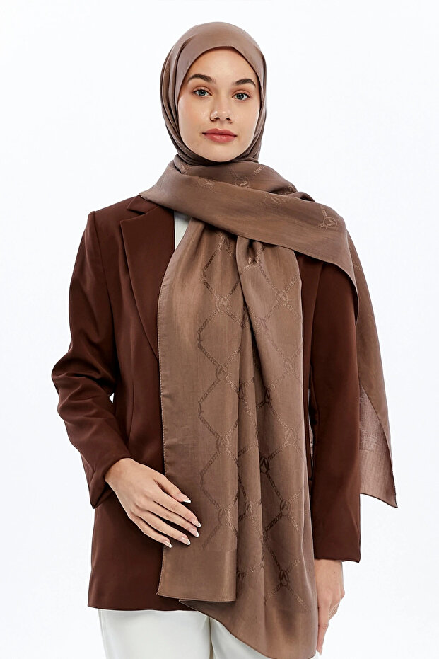 Alia Series Monogram Pattern Shawl