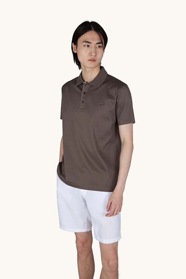 Men's Knitted Cotton Polo Shirt