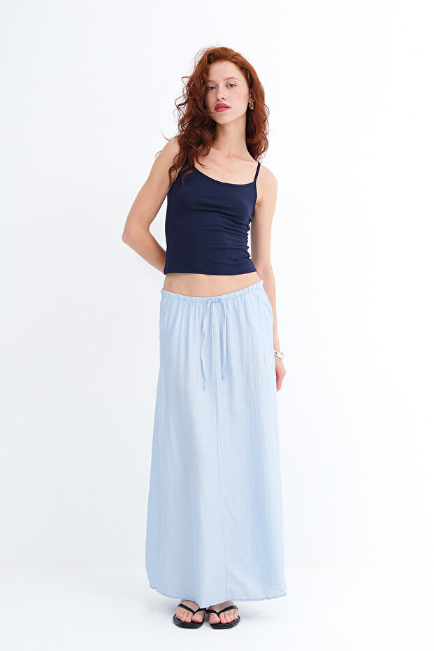 تنورة طويلة بخصر مطاطي E17627