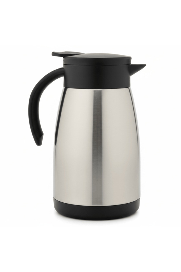 Stainless Steel Vacuum Tea Pot — 750 ml | Silver & Black