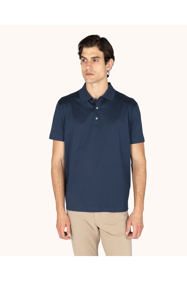 Men's Knitted Cotton Polo Shirt