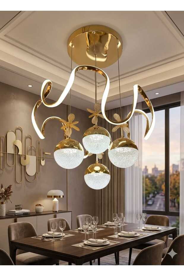 4 TOPLU ARYA MODELİ SARKIT LED AVİZE