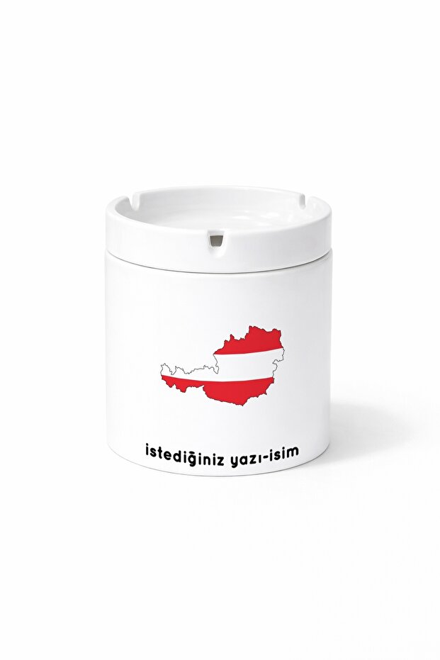 Flag Austria Flag Austrian Illustration Country Printed Ashtray Ashtray Gift