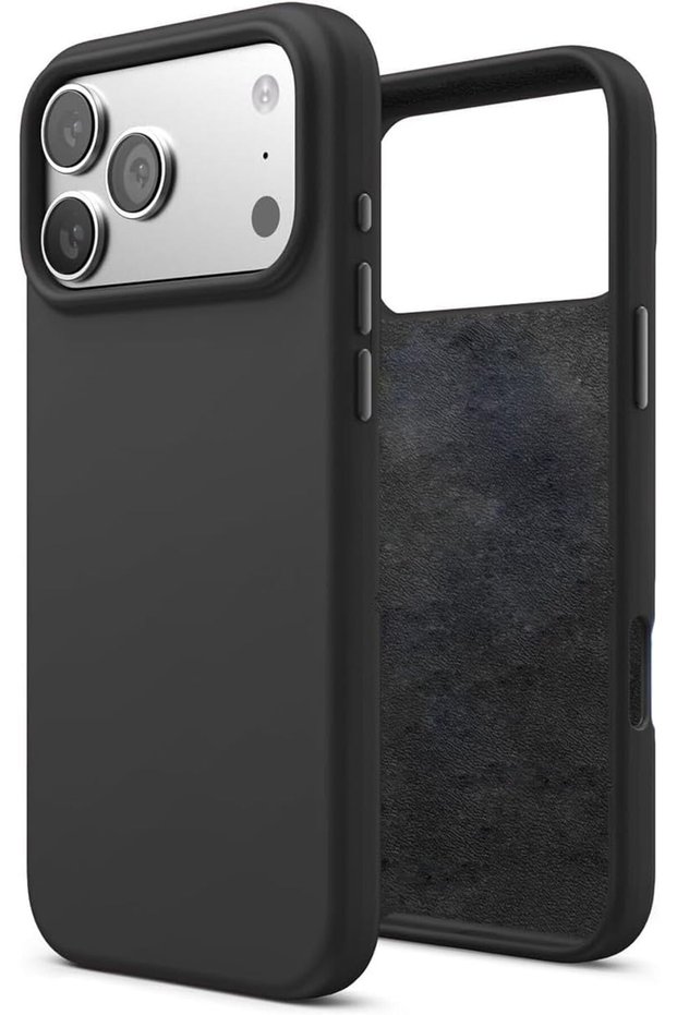 iPhone 17 Pro Max Compatible Silicone Case Stain-Resistant Suede Interior Wipeable Cover