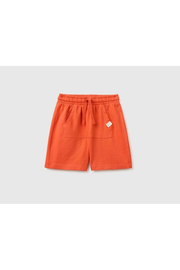 Baby Boy Cotton Kangaroo Pocket Shorts 1-5 Years Red