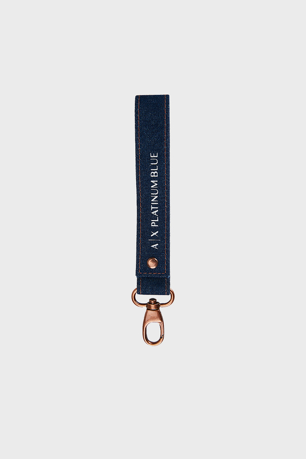 Logo Denim Keychain Men's Keyring Xm003871 Af22670 Mb001
