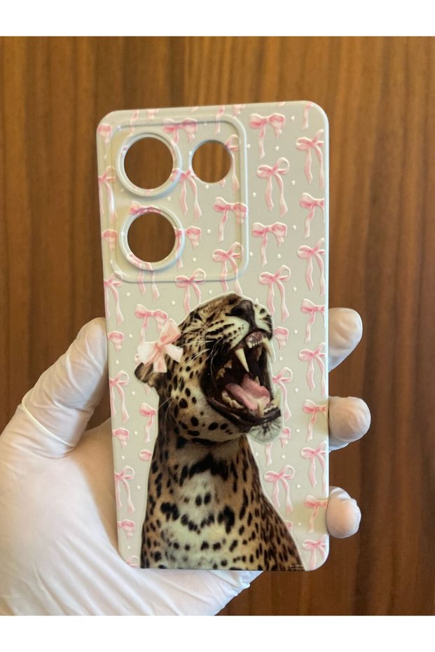 Tecno Camon 20 Leopard Ribbon Printed Velvet Silicone Phone Case Cover (Ck6N Compatible)