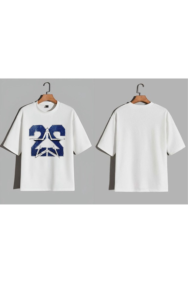 Ters 25 and Star Printed Oversized T-Shirt