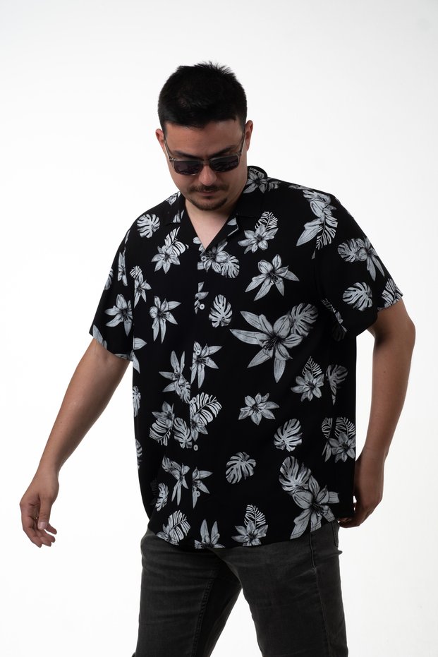 Men's Plus Size Hawaiian Short Sleeve Summer Shirt