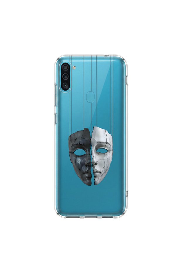 Samsung Galaxy M11 Compatible Aesthetic Face 7 Design Transparent Case