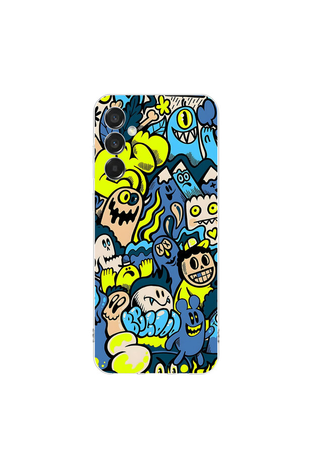 Samsung Galaxy M15 Compatible Graffiti 11 Design Transparent Case