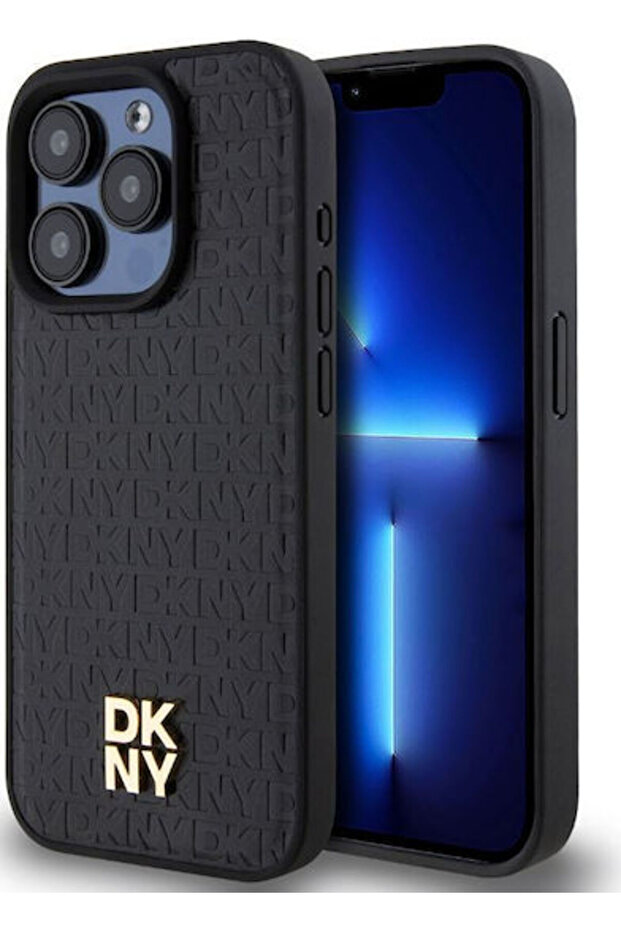 Pu Leather Repeat Pattern Stack Logo Magsafe Case Iphone 14 Pro Max Black Code: DKHMP14XPSHRPSK - 3