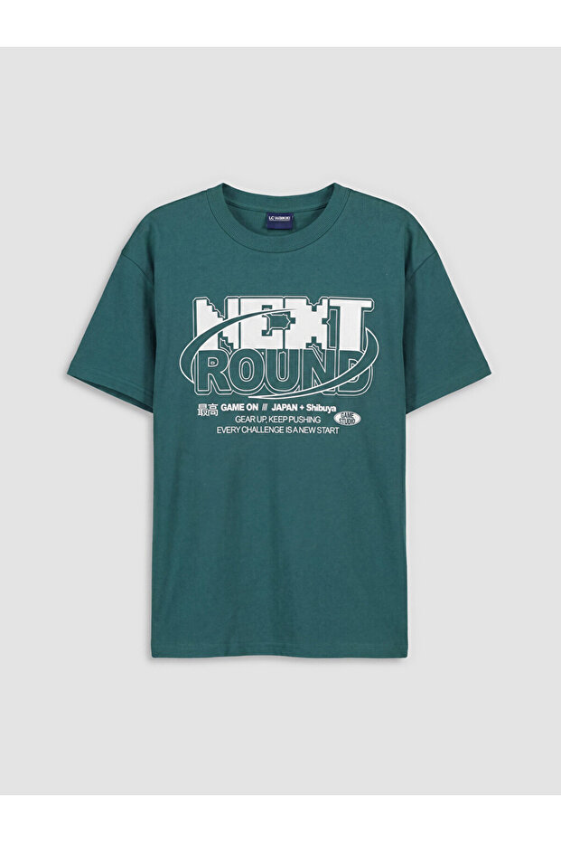 Crew Neck Printed Boy's T-Shirt