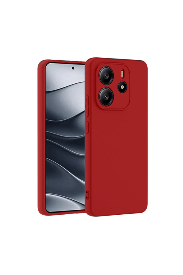 Compatible with Redmi Note 14 4g Case First Silicone - Red