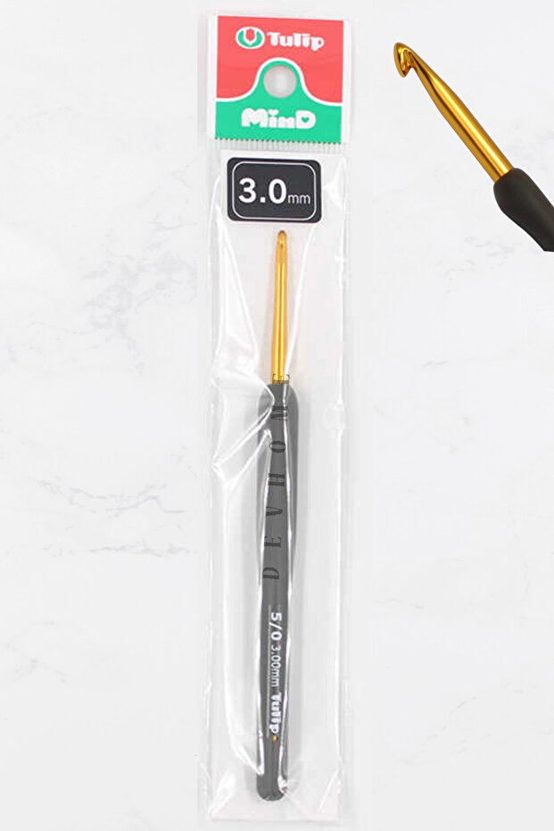 Tulip Etimo Mind Crochet Hook – Ergonomic Handle Soft Grip – Amigurumi and Knitting Crochet Hook 3 mm