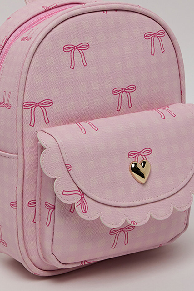 Bow Print Backpack - 4