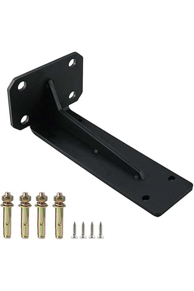 1 Pack Heavy Duty Shelf Bracket,Black Floating Shelf Support