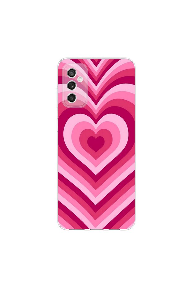 Samsung Galaxy M52 Compatible Heart 1 Design Transparent Case