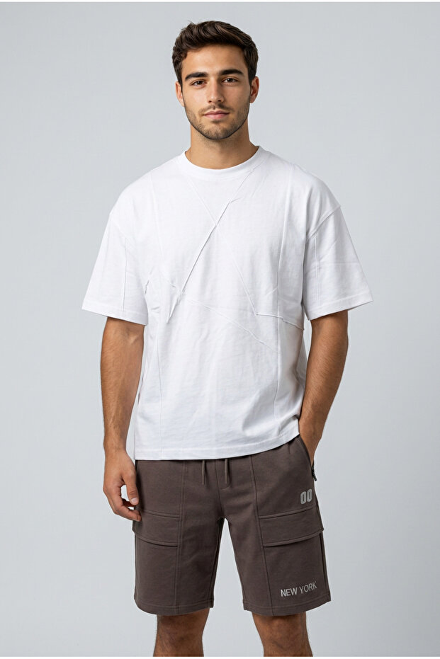 Elasticated Waist Band With Cargo Pocket Brown Shorts