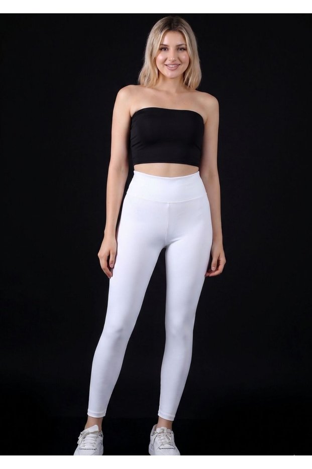 Women's Ecru High Waist Diving Tights for Fitness & Daily Activities