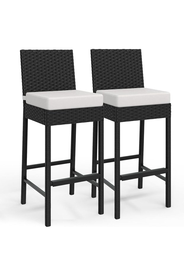 1 Set Rattan + Iron Pipe XH106 Bar Chair 40 * 42 * 103CM with Practicality, Affordability, Durability, Home Living, and Value