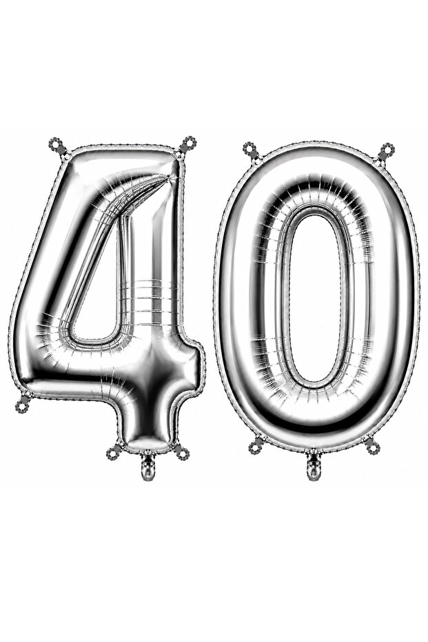 40 بالون فويل فضي اللون (76 سم)