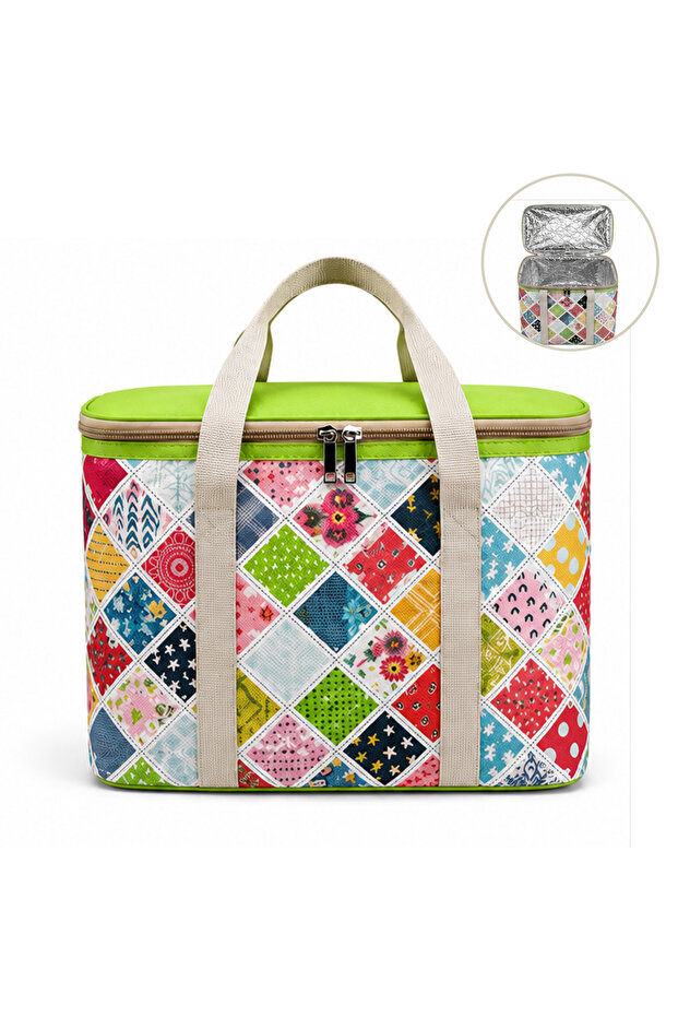20 Lt Thermal Bag - Patterned Ice Cooler Bag That Keeps Things Cool for Beach and Picnics