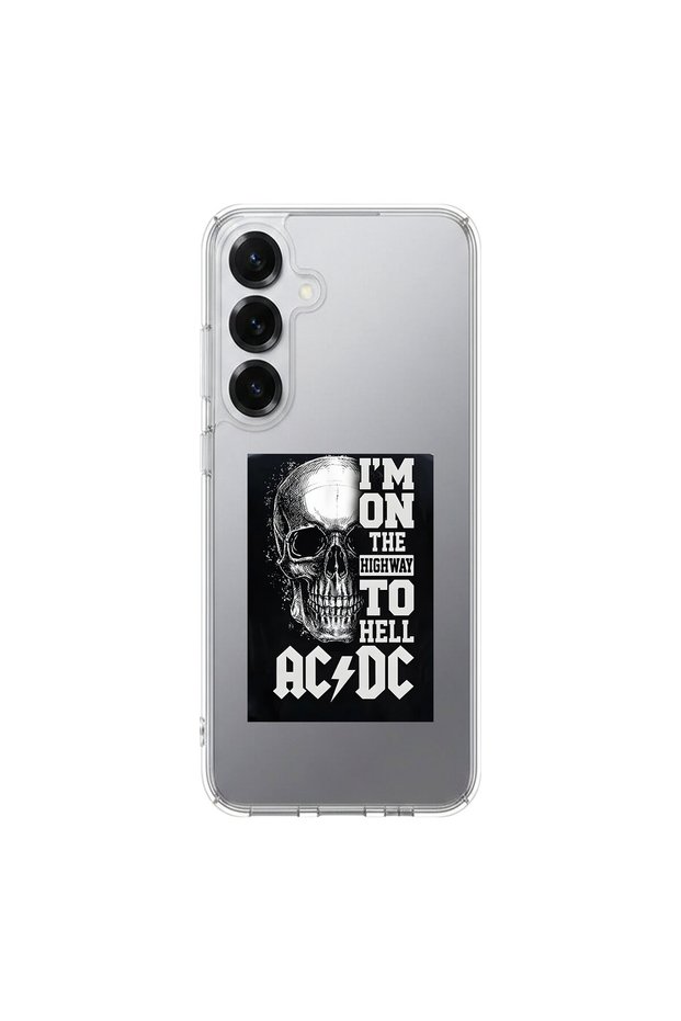 Samsung Galaxy S25 Plus Compatible Metal 1 Design Transparent Case