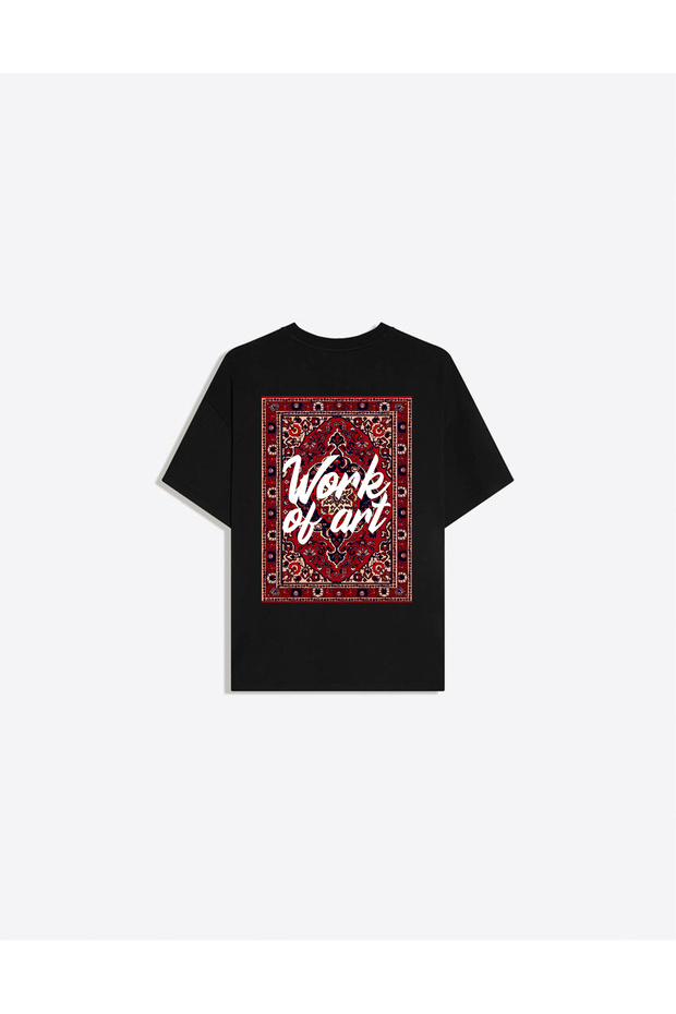 Work of Art Printed Crew Neck Oversize Trendy Women's T-Shirt (Back Printed)