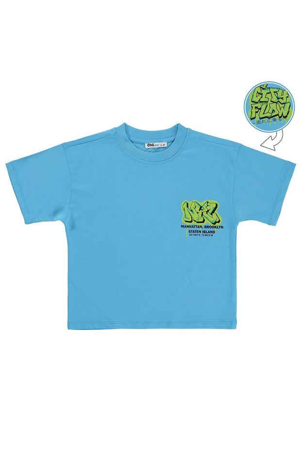 Nyc Printed T-Shirt for Ages 2-5 - Blue