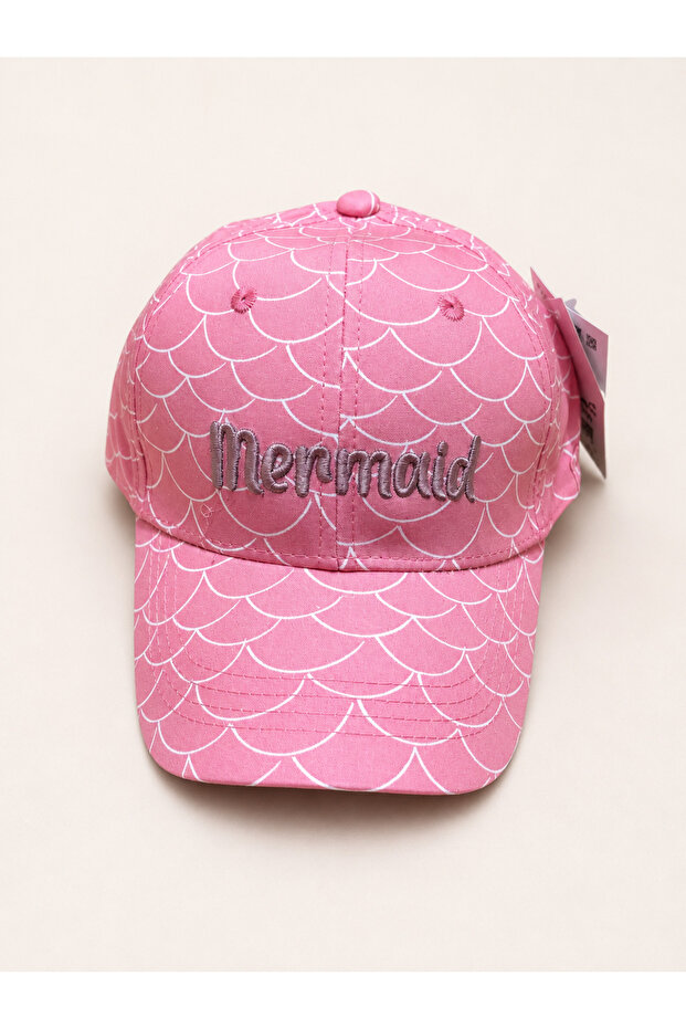 Girl's Mermaid Embroidered Patterned Hat