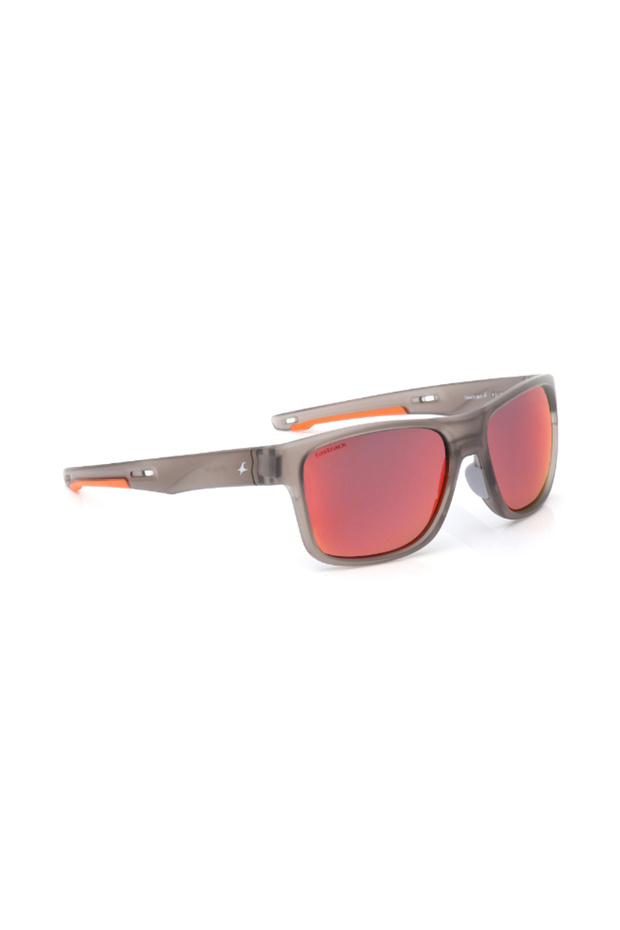 Polarized Sunglasses Grey Frame Smoke Mirror Lens 57mm - P542OR3PV