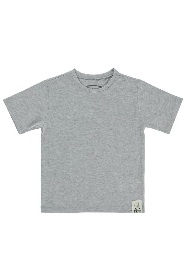 Basic Surf Label T-Shirt for Ages 2-5 - Gray