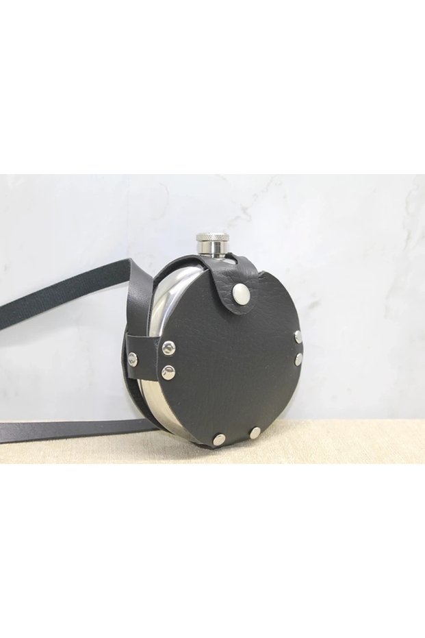 Leather Sheathed Flask Alk3921