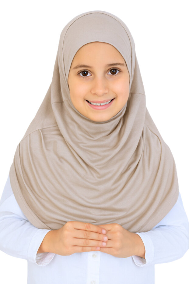 حجاب جاهز للفتيات، شال عملي من القطن الممشط، ملابس إسلامية
