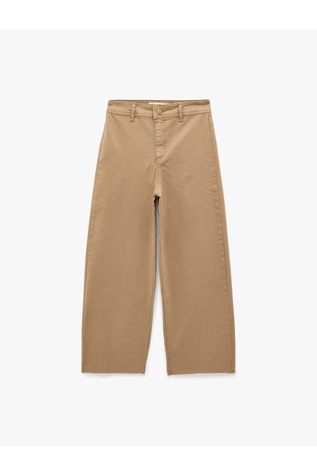 Comfortable Cut-Out High Waist Jean Pants with Pockets - Culoette Jean
