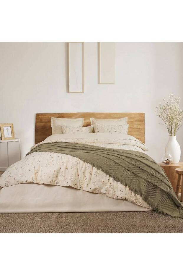 Double Pique Digital Printed Duvet Cover Set Marvin Khaki