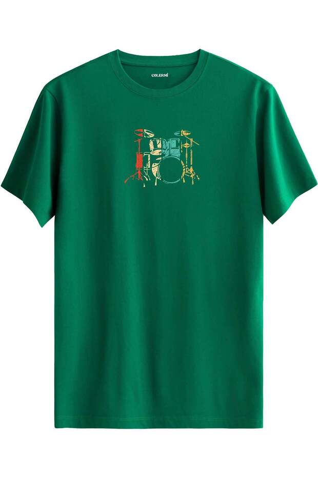 Vintage Drum Set Printed T-Shirt
