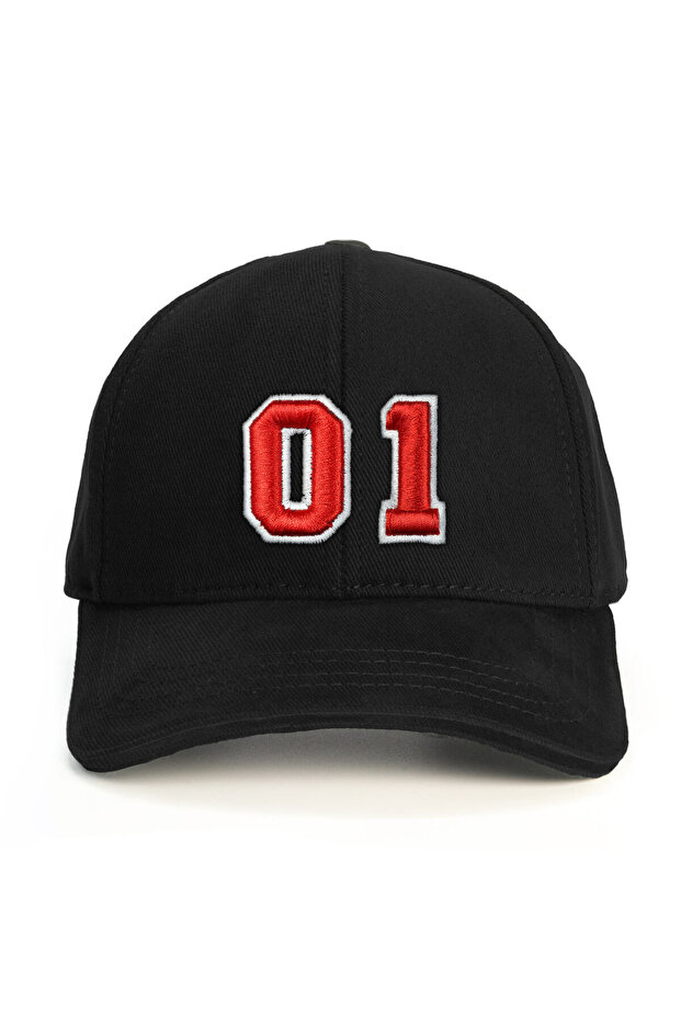 Number 01 Embossed Baseball Cap - 1