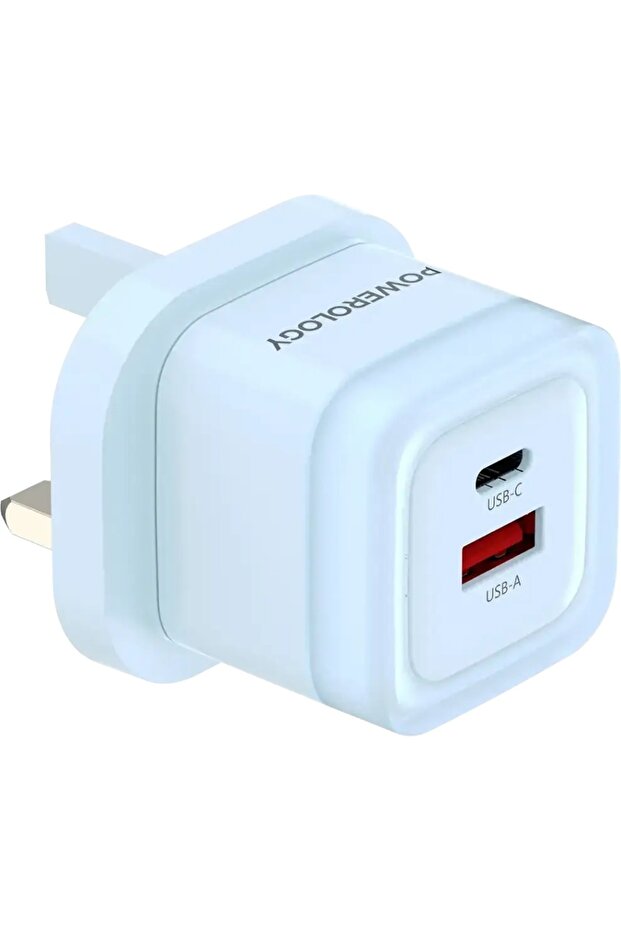 Dual-Port Fast Charging Adapter PD 35W Blue