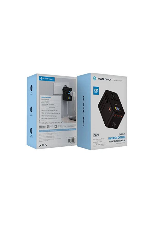 GaN 75W Universal Charger Black