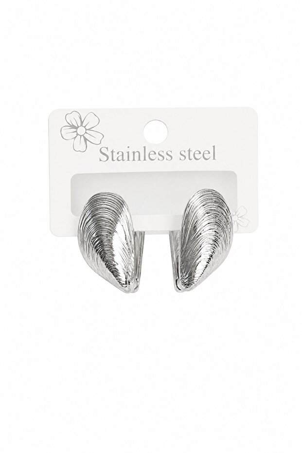 316L Steel Silver Color Mussel Model Women's Earrings