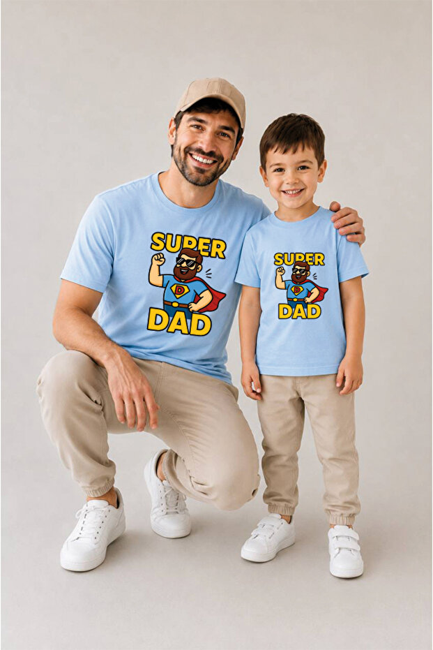 Father Son Combination Sold as a Single Item 100% Cotton Oversize T-Shirt Father's Day Gift