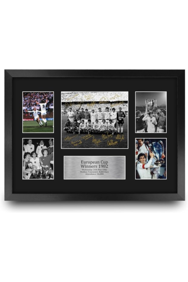 Aston Villa 1982 European Cup Winners Printed Memorabilia Signed Autograph Photograph Display for Football Fans and Supporters - A3 Framed