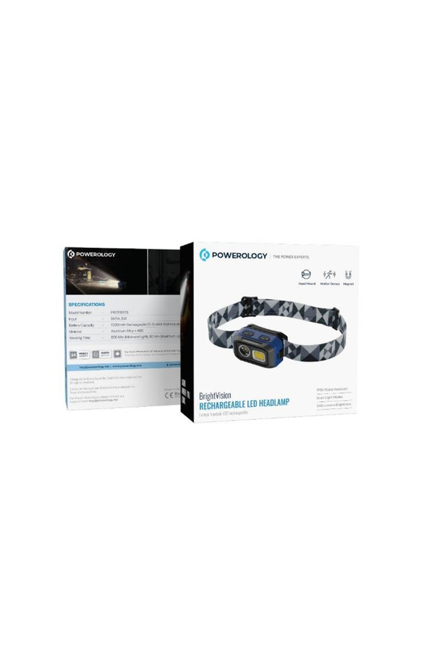 BrightVision Rechargeable LED Headlamp Black