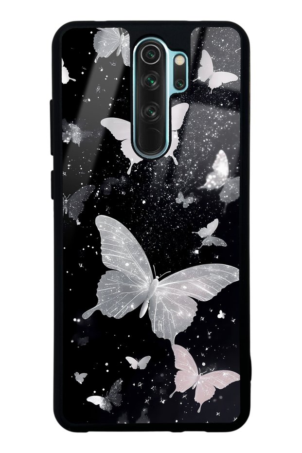 حافظة هاتف Xiaomi Redmi Note 8 Pro بتصميم فراشة لامعة